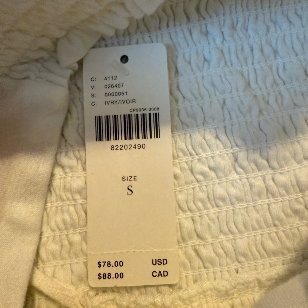 Anthropologie White Ruffle Tube Top - Picture 3 of 10